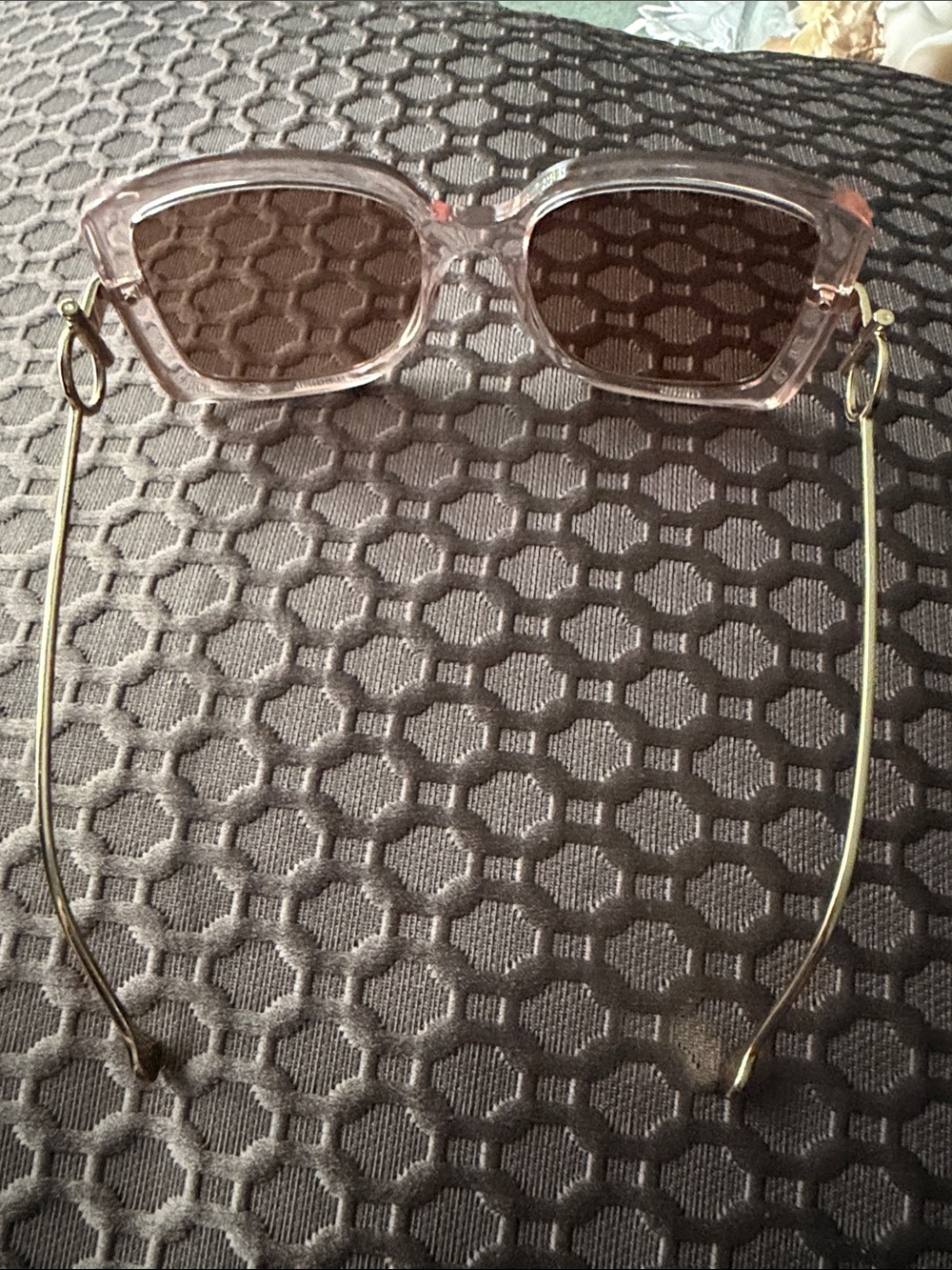 Salvatore Ferragamo Clear Frame Sunglasses with Brown Lenses - Picture 4 of 6